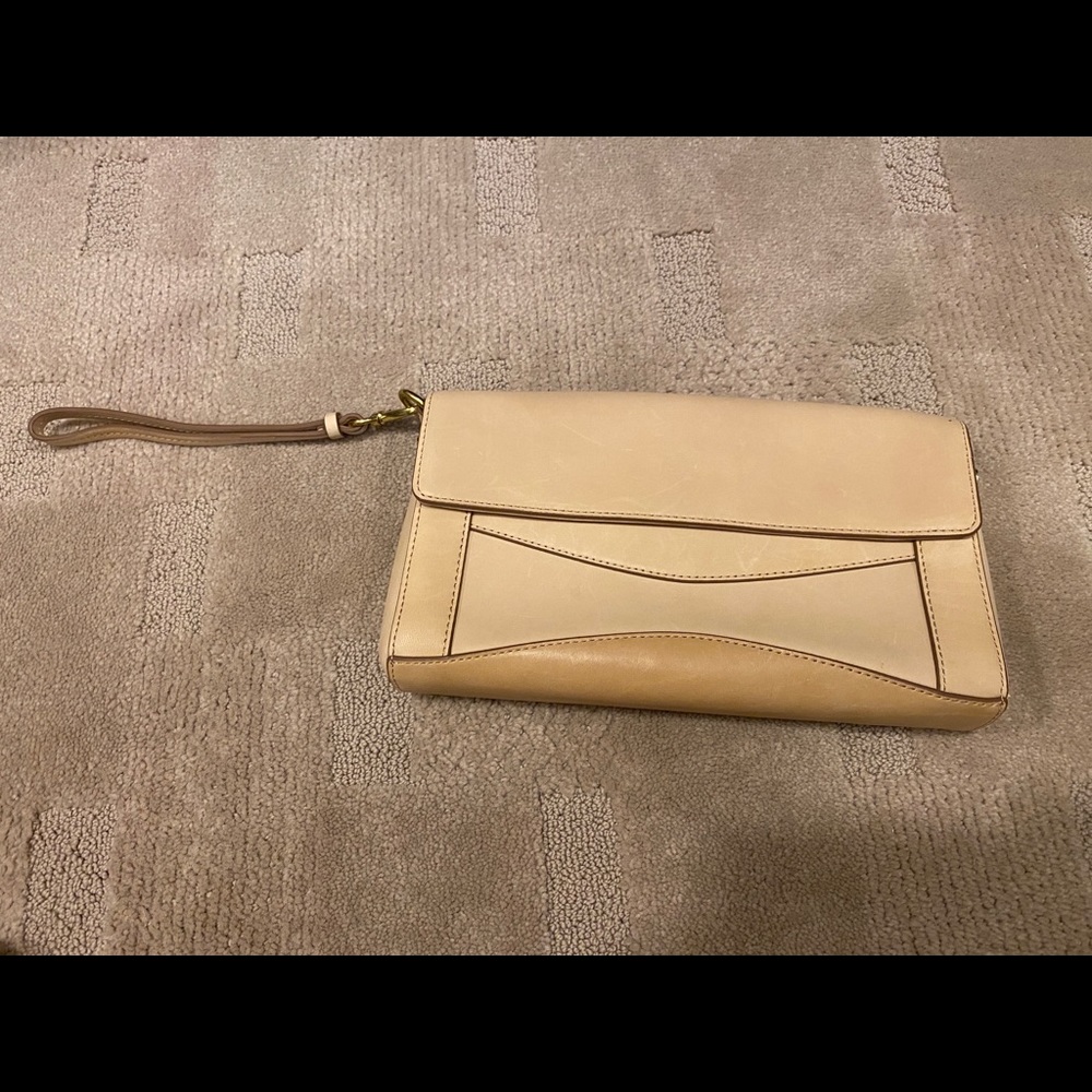 J Crew Leather Wristlet Purse